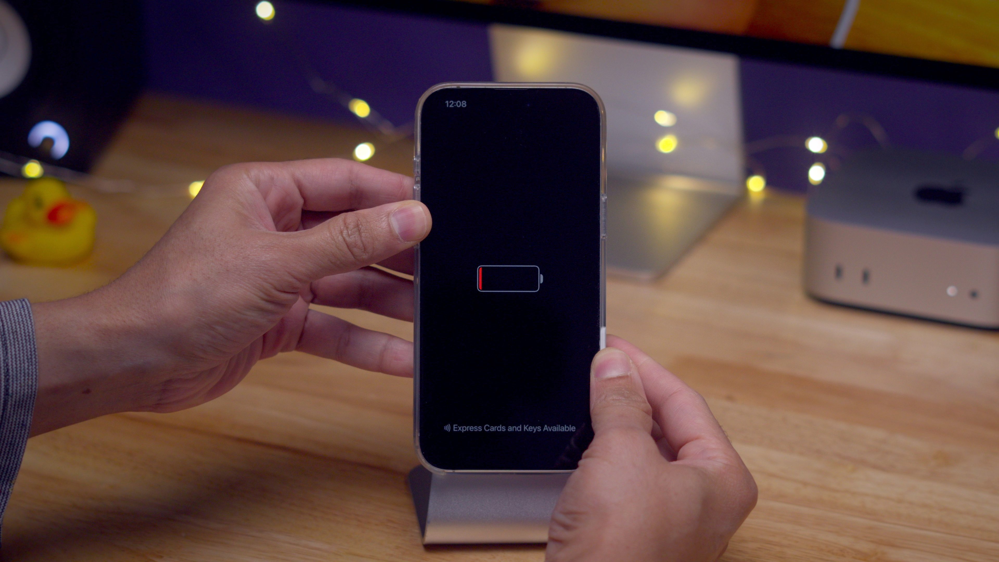 Viewing time on dead iPhone running iOS 18