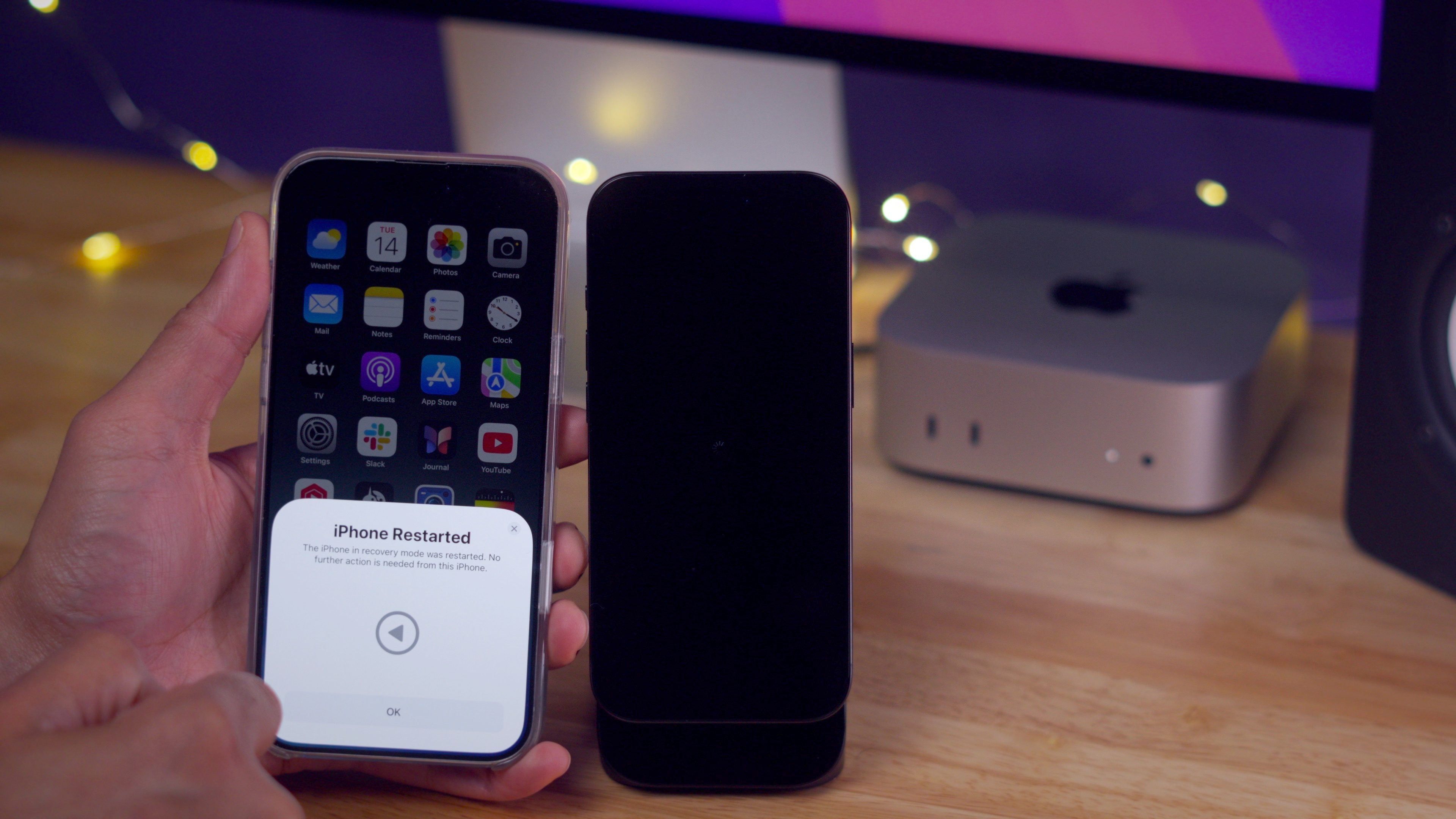 Wireless Recovery Mode iPhone 16 - iPhone Restarted