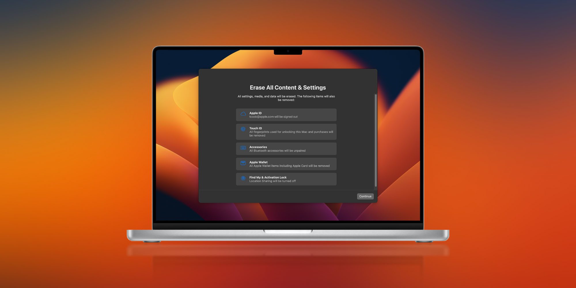 How to reset MacBooks
